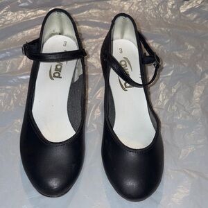 Classic Black Kids Leather heel Mary Jane Shoes